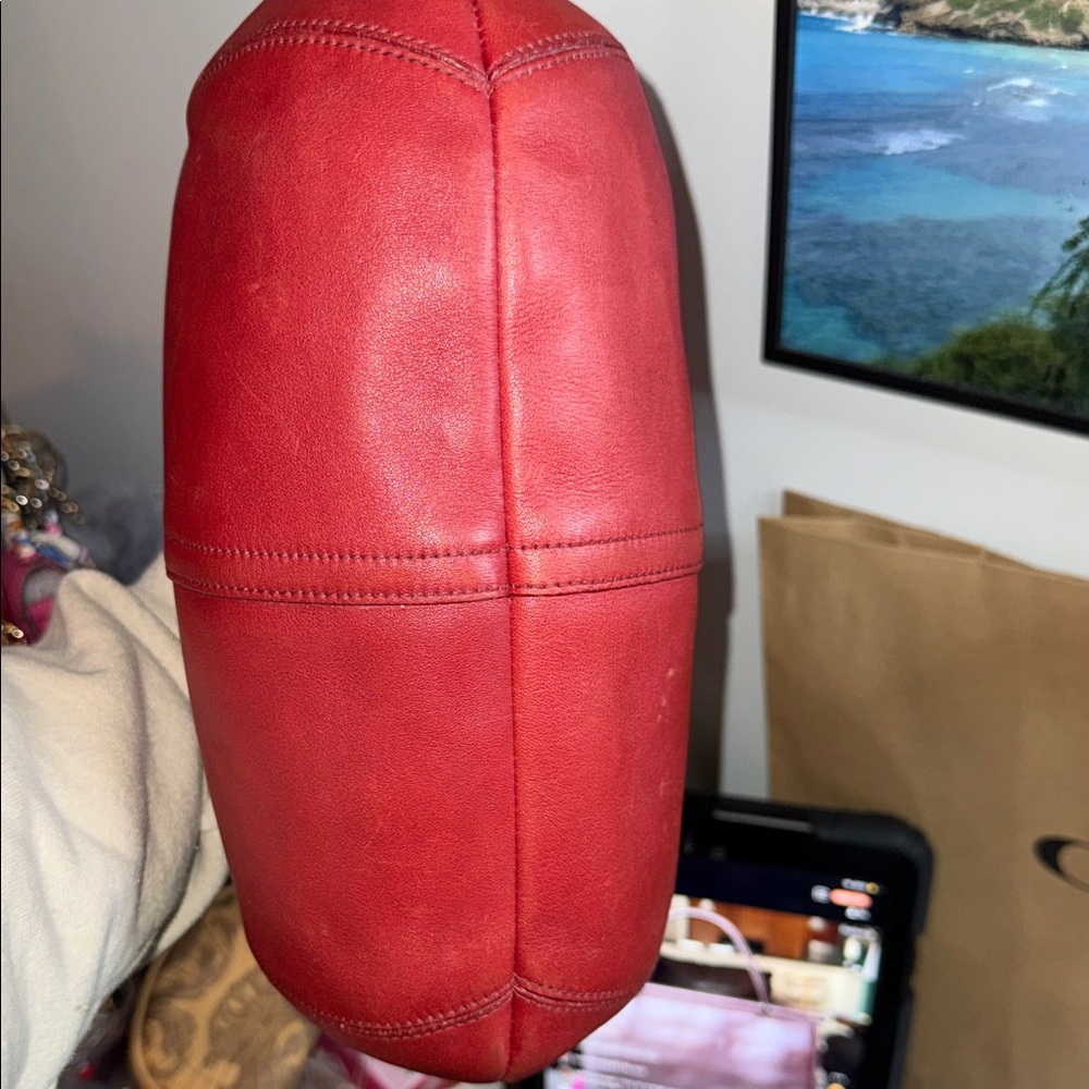Coach Cherry Red Hobo Bag - Picture 12 of 15